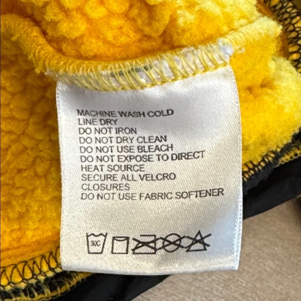 The North Face yellow black fleece zip up Denali jacket coat - Picture 7 of 9